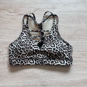 Zyia Active Grid Leopard Print Sports Bra